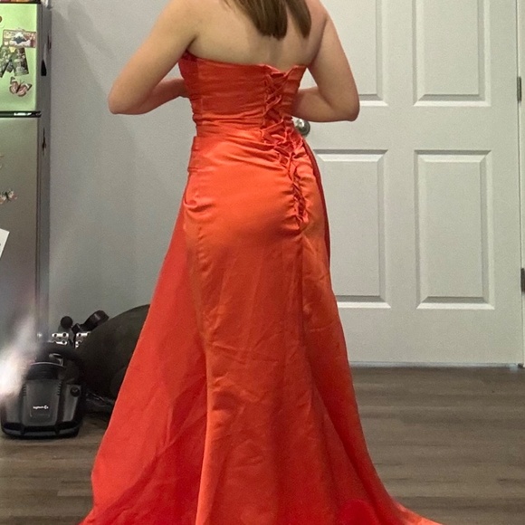 Orange Prom or Pageant Dress - Picture 4 of 7